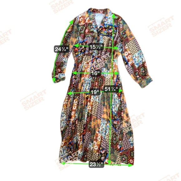 Emma & Michele Multicolor Floral Maxi Dress with pleated skirt vintage inspired - Picture 14 of 14